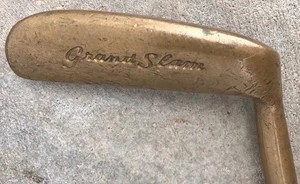 H&B GRAND SLAM MODEL B PUTTER Unique Long Neck Brass Right Handed Leather Grip - Picture 1 of 11