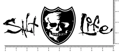 Pegatina troquelada Salt Life Skull Shield 10,5" Elige tu color Foto 1 de 4