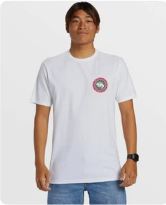 Quiksilver Omni Circle Men's Short Sleeve T Shirt White Medium NWT - Picture 1 of 4