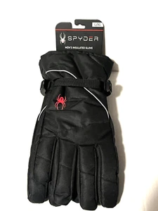 SPYDER INSULATED SKI SNOWBOARD SHREDDER GLOVES BLACK MEN'S L/XL $69 - Picture 1 of 7
