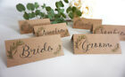 6x rustic place CARDS name simple wedding table setting greenery recycled custom