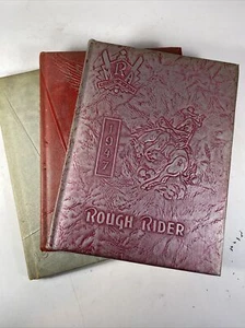 1947-49 3 Lot Rough Rider Roosevelt Military Academy Yearbook Ale do Illinois - Picture 1 of 12