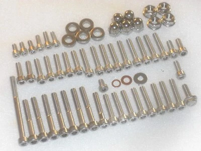 Cubierta de motor Yamaha RD125LC 1982-7 pernos Allen de acero inoxidable, tuercas de cúpula de cilindro  Foto 1 de 4