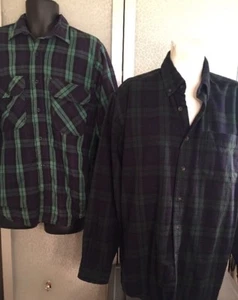 Men's Med L.L. Bean Green Plaid Shirt - Picture 1 of 12