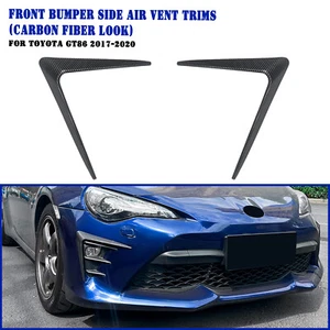 Cubierta de embellecedores de ventilación de aire lateral de parachoques delantero aspecto carbono para Toyota GT86 2017-2020 18 - Imagen 1 de 10
