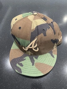 New Era 59Fifty Fitted Cap (7 3/4) Camo Atlanta Braves MLB Major League Baseball - Picture 1 of 6