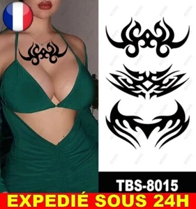 ✅ Tatouage Temporaire Imperméable Eau Autocollant Tattoo Homme Femme 3 Tribal - Imagen 1 de 1