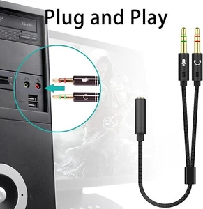 Sdoppiatore Audio 3.5mm per Cuffie e Microfono Separati - Foto 1 di 6