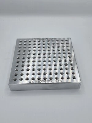 SPEAR TOOL & MACHINE 6"x6"x1" Mini Pallet Alca-5 MADE IN USA Fixture Plate 1" Thick Aluminum