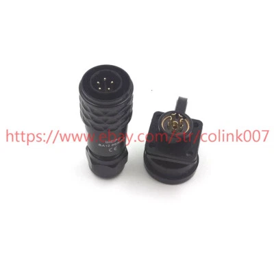 SA12 5 pins waterproof connector,IP67 5 wire solder power cable connector - Image 1 of 4