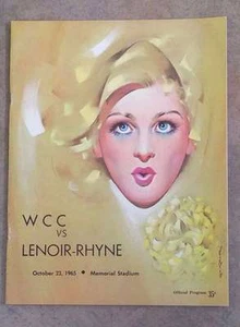 LENOIR-RHYNE (NC) @ WESTERN CAROLINA (WCC) COLLEGE FOOTBALL PROGRAM - 1965 - EX - Picture 1 of 1