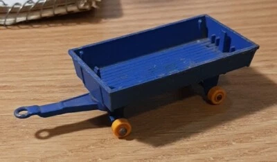 LESNEY HAY TRAILER #40 BLUE YELLOW FARM EQUIPMENT  - Image 1 of 4