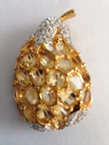 Swarovski Birne Anstecknadel Brosche signiert - WUNDERSCHÖN! - Neu - Bild 1 von 2