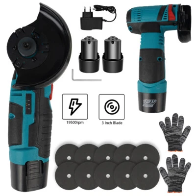 Akku Trennschleifer Winkelschleifer Schleifmaschine Mit 2 Batterien 800W 12V DE - Bild 1 von 4