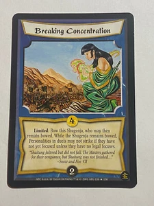 BREAKING CONCENTRATION-LEGEND OF THE FIVE RINGS CCG(L5R)-A PERFECT CUT APC-2001 - Picture 1 of 1