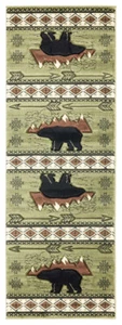 2x7 United Weavers Green Striped Arrows Runner 2055 41845 - Aprx 2' 7" x 7' 4" - Picture 1 of 2