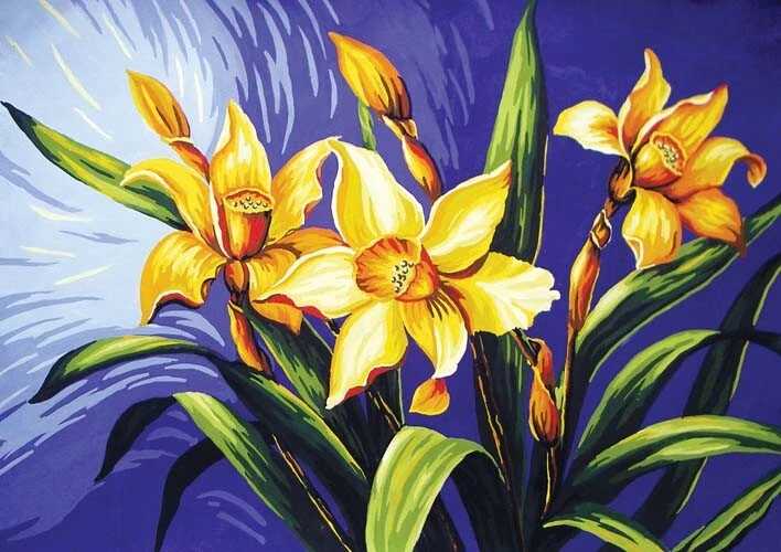 Daffodil Tapestry Needlepoint Canvas - Image 1 of 1