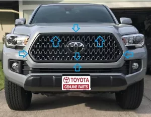 NEW OEM TOYOTA TACOMA SR 2021-2022 MATTE BLACK GRILLE TRIM BEZEL - Picture 1 of 2