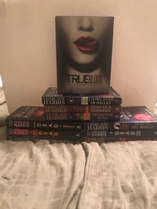 Lot of 9 CHARLAINE HARRIS Sookie Stackhouse Novel & Trueblood 1st Season DVDs - Picture 1 of 12