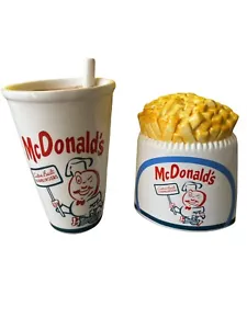 Treasure Craft McDonald's Salt And Pepper Shakers Speedee Speedy ULTRA RARE - Picture 1 of 5