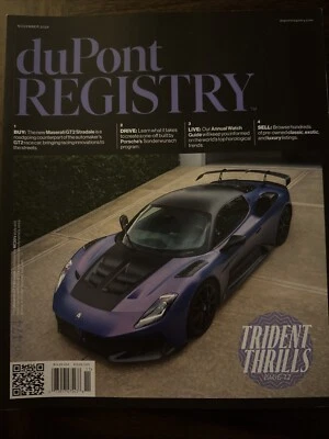 DuPont Registry Magazine November 2024 TRIDENT THRILLS MASERATI STRADALE Watch - Image 1 of 4