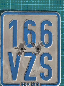 Moped Mofa Roller Nummernschild Kennzeichen 166 VZS 2012 für Sammler gebraucht - Bild 1 von 2