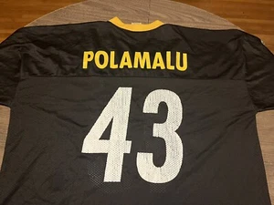 Maglia Troy Polamalu Pittsburgh Steelers NFL Reebok 2XL XXL nera - Foto 1 di 11