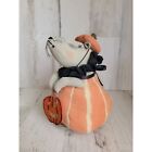 Vintage Plush Mouse Pumpkin Costume Halloween Stuffed Animal Decor