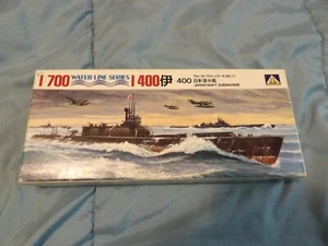Submarino de la Armada Japonesa I-400 en escala 1/700 de la línea de agua Aoshima nuevo en caja - Imagen 1 de 3