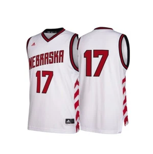 Nebraska Cornhuskers NCAA Adidas #17 Hardwood Classics White Basketball Jersey - Picture 1 of 3