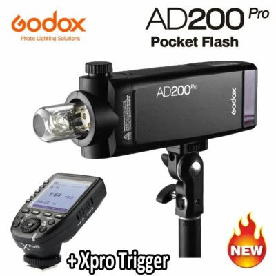 US STOCK Godox AD200Pro Pocket Flash TTL HSS Xpro Trigger For Sony Canon Nikon - Image 1 of 4