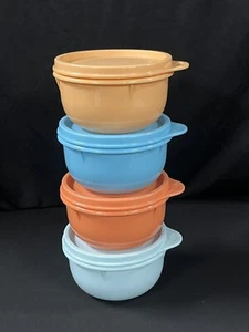 NEW Tupperware Ideal Lit'l Bowls - Set Of 4 - Multicolor- 7 Oz Capacity - Picture 1 of 5