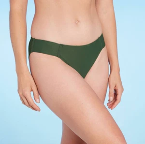 Parte inferior de bikini hipster acanalada para mujer - Kona Sol - verde oscuro - varios tamaños - S270 - Imagen 1 de 5