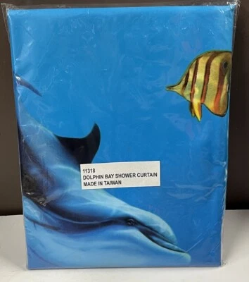 海豚湾浴帘带钩鱼海洋动物海洋 — 第 1/2 张图片