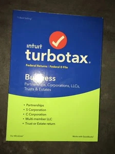 2018 Turbotax Business Federal + E-File Windows Corporations Taxs - Picture 1 of 6