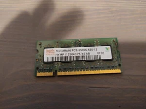 RAM SO-DIMM 1GB DDR2 HYNIX HYMP112S64CP6-Y5 AB 1GB 2Rx16 PC2-5300S-555-12 667MHz - Foto 1 di 2