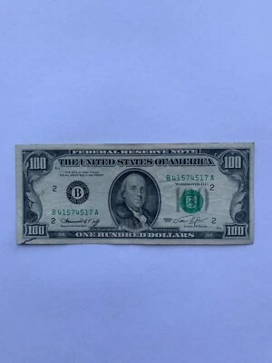 1974 $100 Old Used U.S. Currency Serial Number # B41574517A - Image 1 of 4