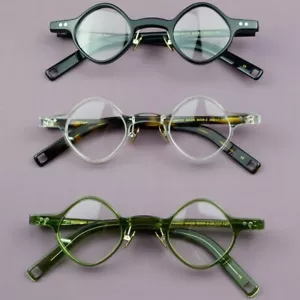 Monturas retro de anteojos de lectura de acetato pequeños para hombres y mujeres hechas a mano - Imagen 1 de 40