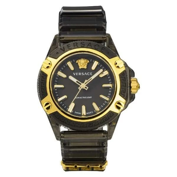 Versace Icon Quartz Black Dial Men's Watch VE6E00123