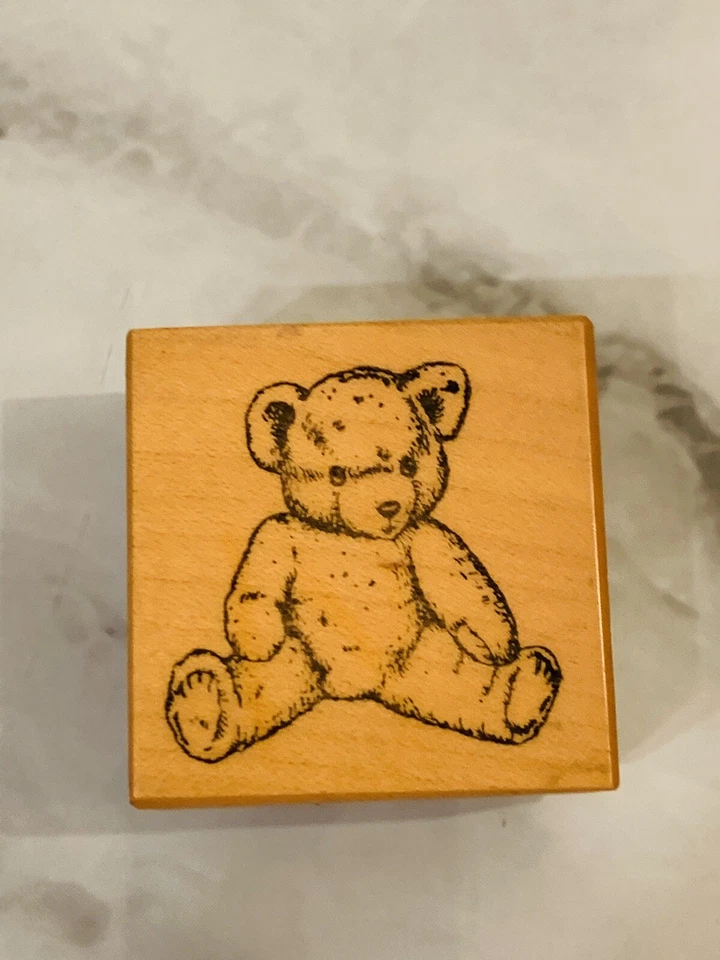 E-295 Vintage Teddy - 1997 PSX деревянный резиновый штамп - Изображение 1 из 2