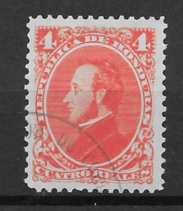 HONDURAS, 1878, FRANCISCO MORAZÁN, NO. SELLO 35, 4R, PERFECTO, USADO, CV$10 - Imagen 1 de 1