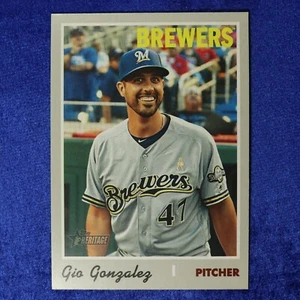 2019 Topps Heritage SP Card #709: Gio Gonzalez (THSP-755) - Picture 1 of 2