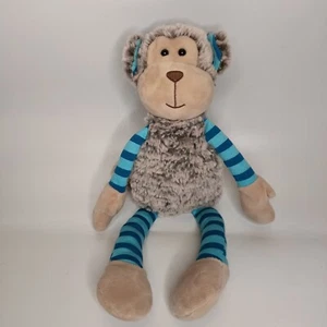Sainsburys Stripey Monkey Soft Plush Comforter 14" Rag Doll Cute Fuzzy Toy Teddy - Picture 1 of 10