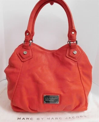 Marc by Marc Jacobs Classic Q Francesca Satchel Lobster Red Leather Hobo Bag - Image 1 of 4