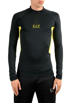 Camiseta de hombre Emporio Armani EA7 "Tech M" negra cuello alto manga larga  Foto 1 de 4