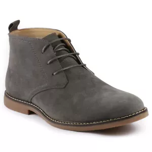 Stivaletti Chukka Oxford da uomo grigio stringati casual - Foto 1 di 6
