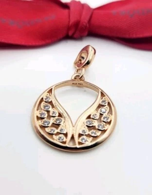 ~New 100% Genuine Pandora ME Rose Gold Burning Wings Medallion Charm #789672C01' - image 1 of 4