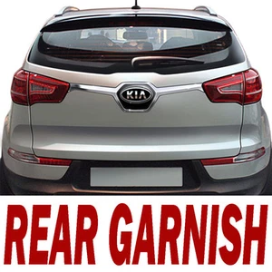 Rear Trunk Garnish Chrome & Black Trim Moulding 1p for 2011 2016 Kia Sportage R - Picture 1 of 1