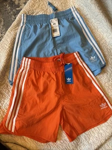 Adidas Size Xsmall Sprinter Shorts Bundle Of 2 Blue And Orange - Picture 1 of 5