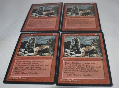 Magic card: 4 x Aliban's Tower Red Instant Homelands Jeff A. Menges 1995 - Image 1 of 4